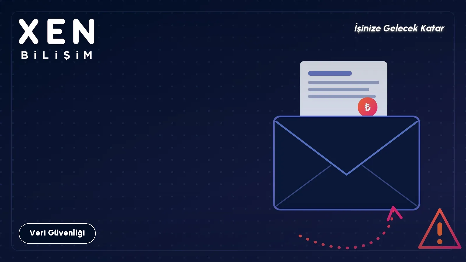Sahte ödeme talimatı ve iş e-postası ele geçirme dolandırıcılığı konsepti — Xen Bilişim