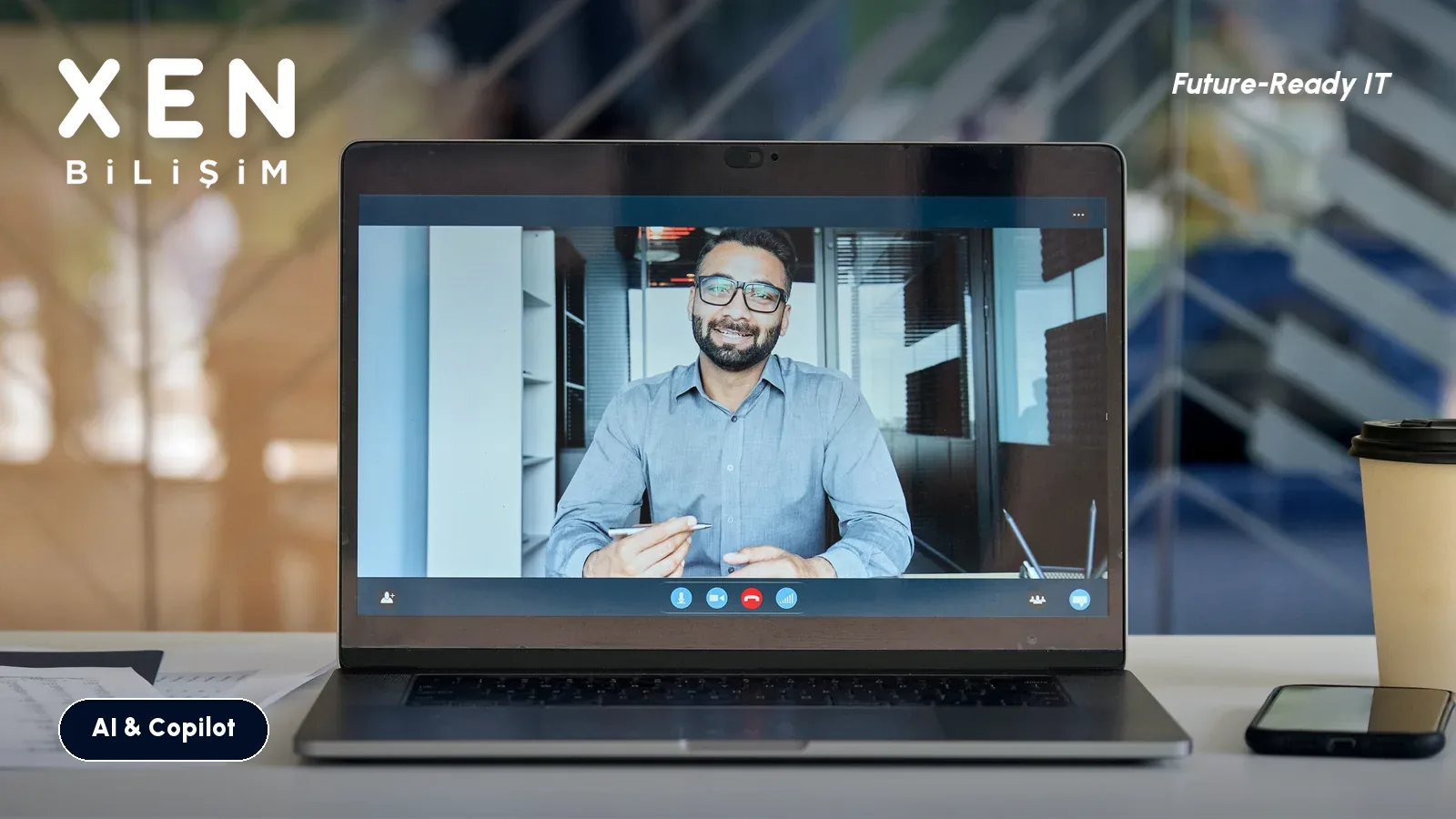 AI voice cloning and deepfake video-call fraud concept — Xen Bilişim